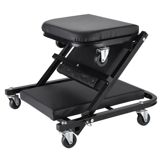 2 in 1 Z Creeper Seat Rolling Chair Auto Mechanics Shop Garage Work Stool