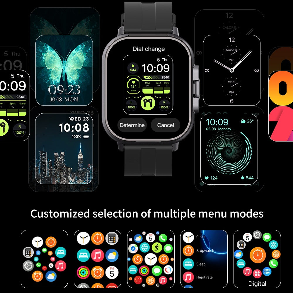 2-In-1 Smartwatch And Wireless Earbuds for Men, Featuring Music Control And Various Sports Modes with Activity Data Insights One extra rubber strap and one metal strap are included as gifts.