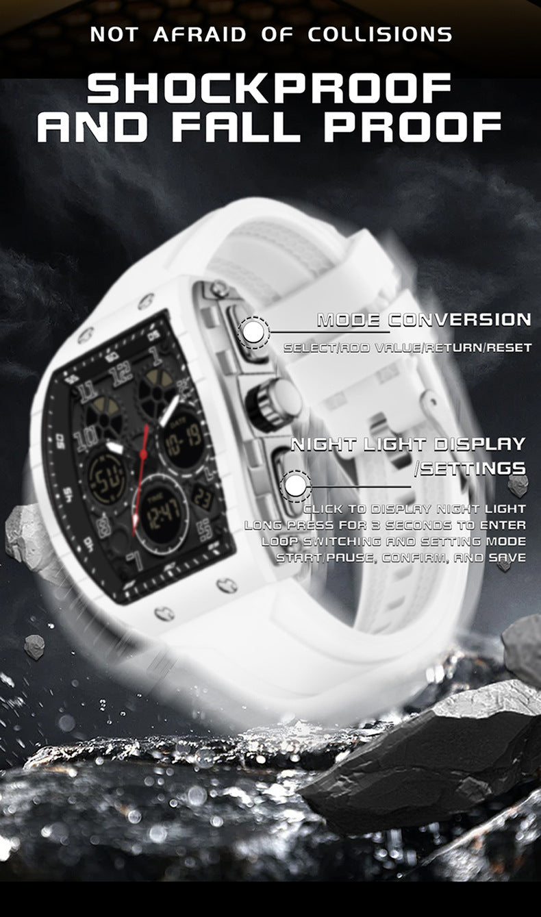 Men's Sporty Waterproof Quartz Watch, Fashionable Luminous Watch with Calendar Display for Party, Daily Clothing Decor, Trendy All-match & Exquisite Watch for Gift with Box