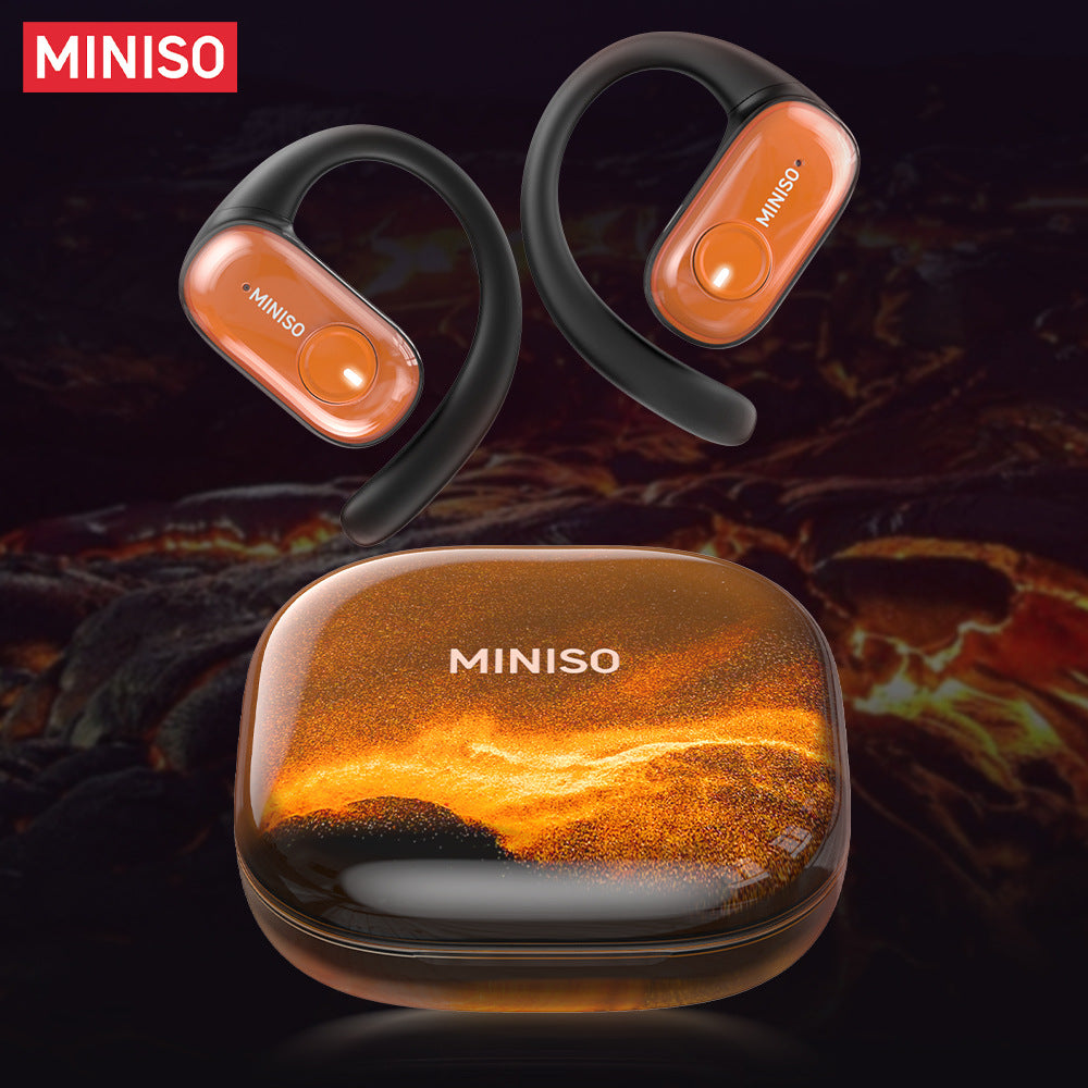 【flash sale】MINISO MS185 Aerio SoundBeam Pro: Open-Ear Comfort Headphones with HD Calls, IPX5 Life Waterproof & Bluetooth 5.4 Chip for Sports/Running - Sweatproof, Non-In-Ear Design with Stable Connection for Active Lifestyles