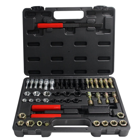 49Pcs Thread Repair Kit, UNC UNF & Metric Thread Restorer Set, Rethreading and Repair Tool Kit, Inch & Metric Thread Chaser Tool Set