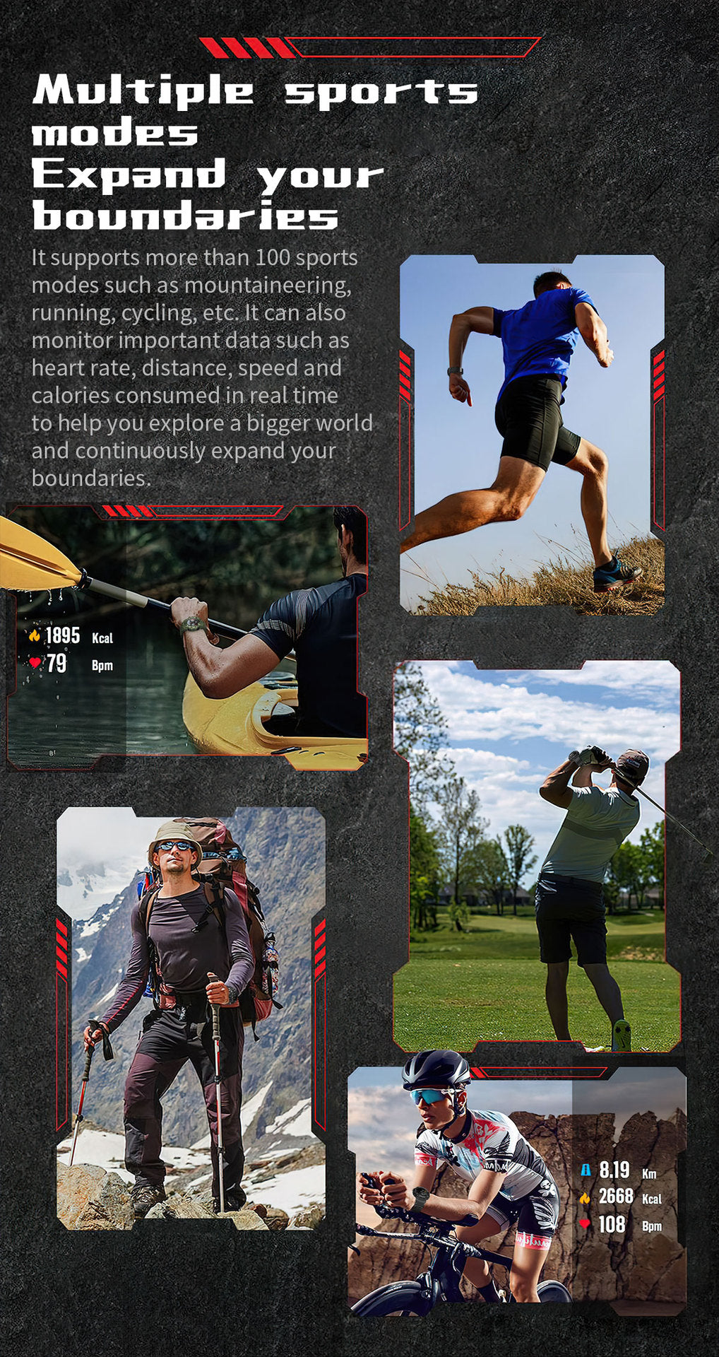 New Durable Men Smart Watch – Wireless Call, AI Voice Assistant, 100+ Outdoor Sports Modes, Built‑in LED Flashlight, 350mAh Battery – Perfect for Outdoor Lovers & Father’s Day Gift