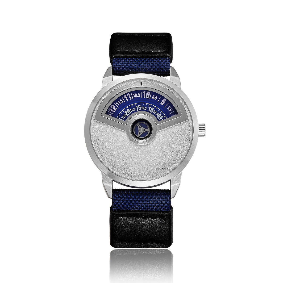 Unisex Quartz Watch with Unique Minimalist Design - No Hands, Battery-Powered, Stainless Steel Strap, Round Dial, Ideal for Men and Women, Everyday Casual Wrist Watch