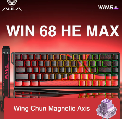 Cash on Delivery – WIN68HE Max Magnetic Keyboard with Adjustable Actuation, Hall Effect Keyboard with 0.3ms Latency, 65% Wired Compact Keyboard, 8000 Hz Polling Rate, Hot-Swap – Gaming Accessories, College & School Supplies