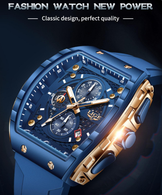 Cash on Delivery – Men's Sporty Waterproof Quartz Watch, Fashionable Luminous Watch with Calendar Display for Party, Daily Clothing Decor, Trendy All-Match & Exquisite Watch for Gift with Box