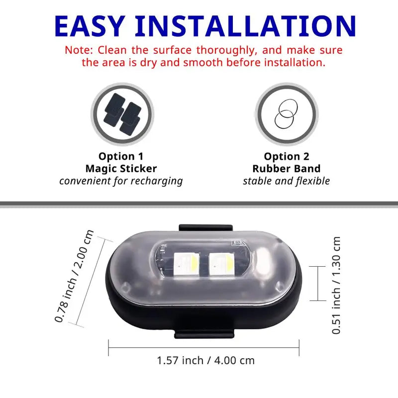 8 lights and 1 remote control Remote Control Car Footwell Light, USB Rechargeable RGB LED Dashboard Light, Waterproof Interior Car Lighting Accessories, LED Car Lights for Cars, Motorcycles, SUVs, Pickups, LED Car Ambient Light
