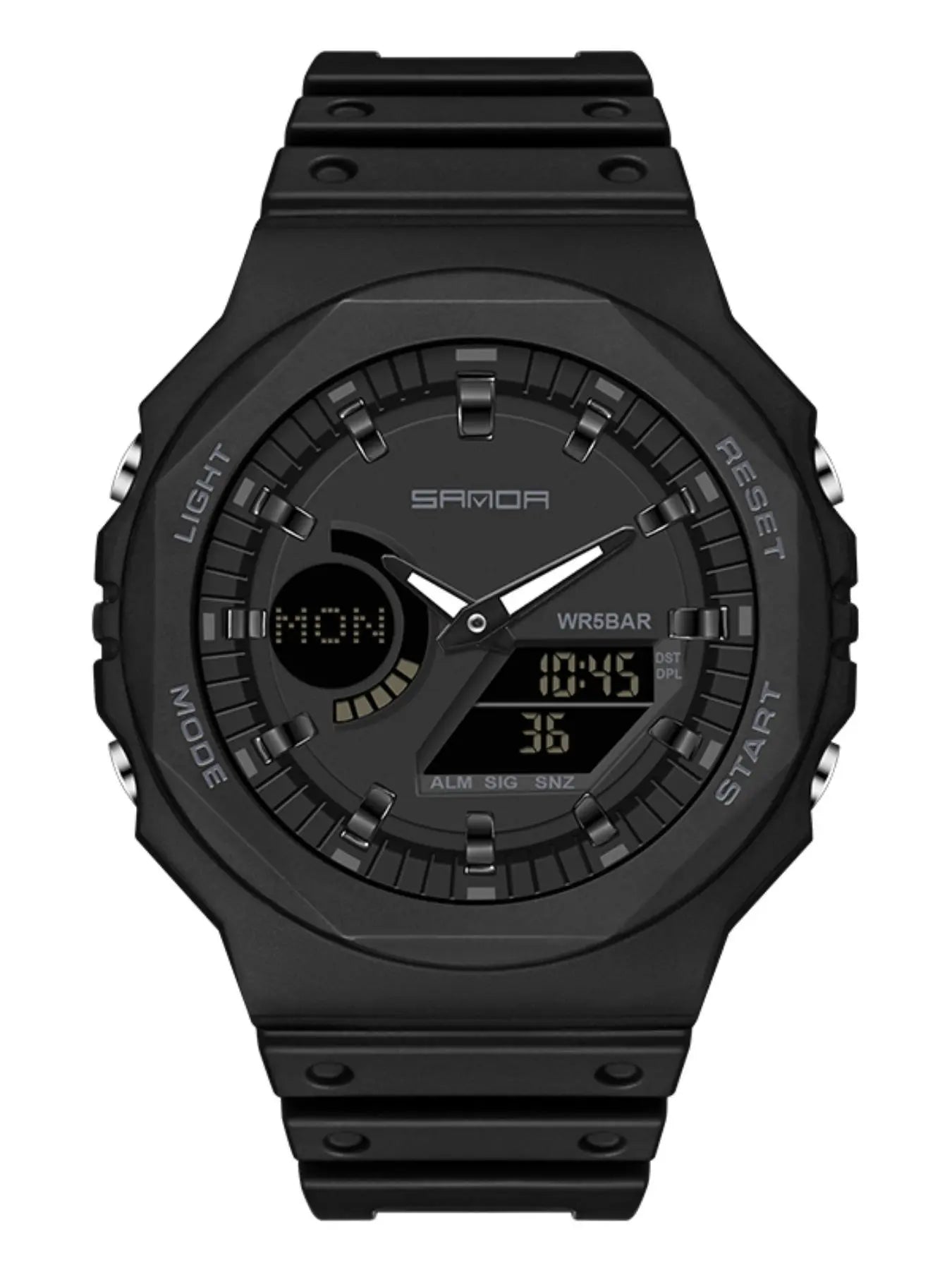 Men's Sportive Digital Analog Quartz Watch, Fashionable Digital Watch with Silicone Strap, Waterproof Watch with Digital Display for Men, Modern Waterproof Watch, Sporty Waterproof Watch, Digital Analog Watches, Modern Trendy Watch, Fashionable Wristwatch image 3