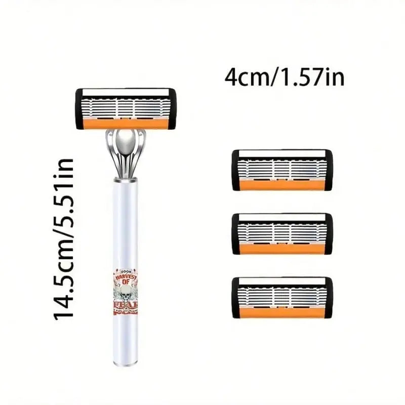 【new】 2 Handles + 72 Refills Luxury Shaving Kit | Featuring a Six-Layer Blade System, Ergonomically Designed Handles, Precision Crafted, Ideal for Beard and Mustache Grooming, Perfect Gift for Christmas, Valentine’s Day, and Other Celebrations