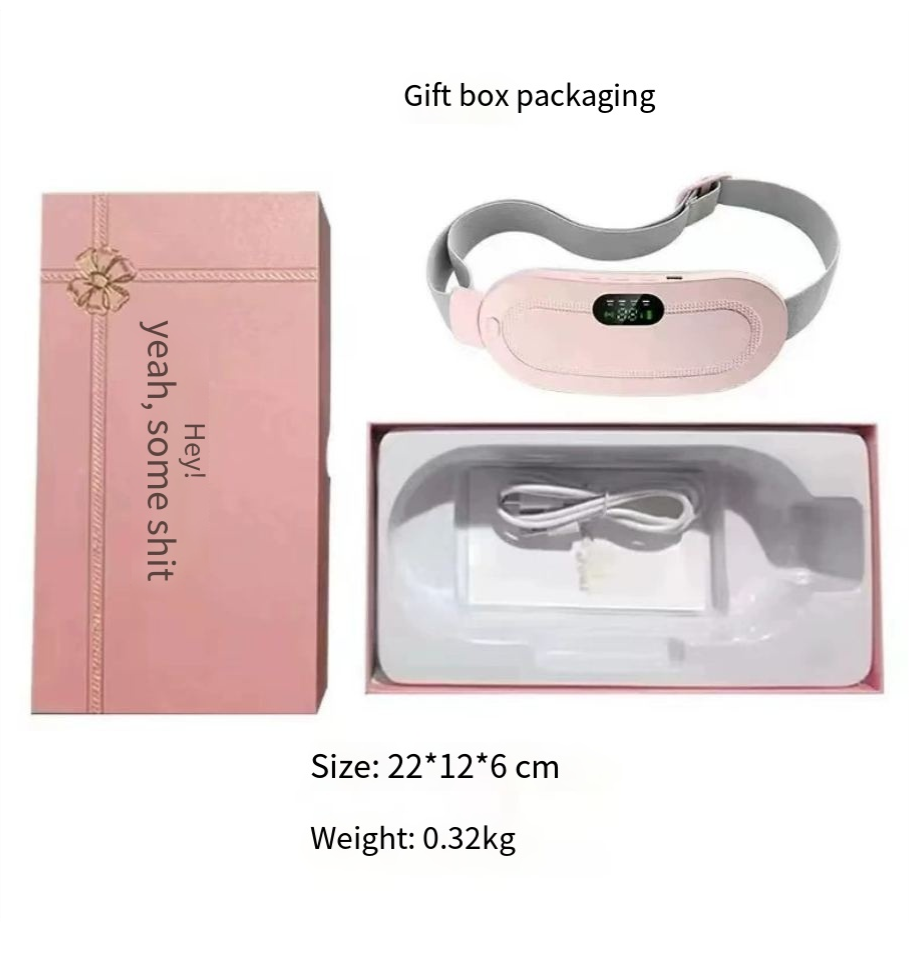 Menstrual Heating Pad Smart Uterus Warmer Belt, Cordless Heating Pad, Adjustable Heating Temperature, Electric Waist Belt, Durable Material Waist Vibrating Abdominal Massager