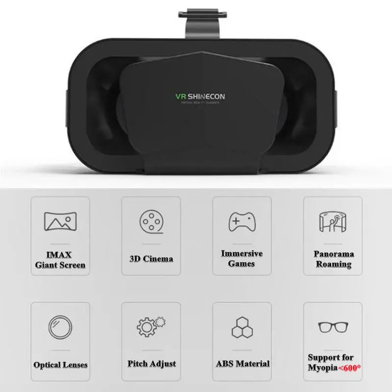 Shinecon Virtual Reality Viar 3D VR Glasses Device Helmet Lenses Headset Goggle Smart Wearable For Smartphone Cell Phone Mobile Realidade VR Goggles