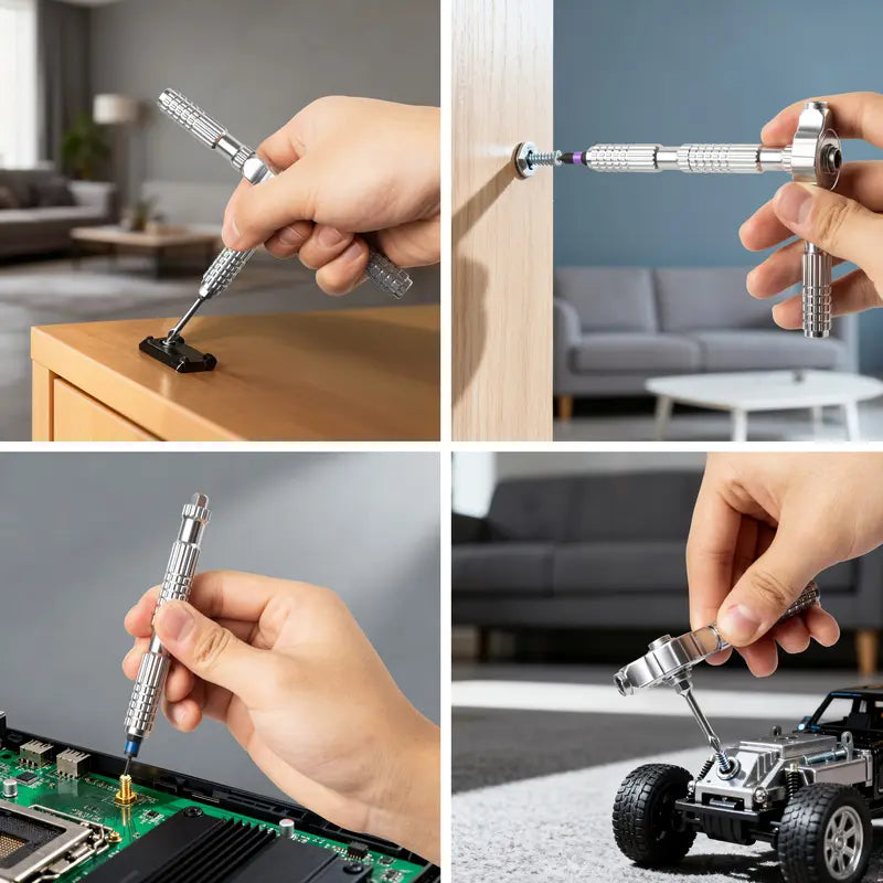【26new】 40 in 1 Magnetic Ratchet Screwdriver Set with 38 Alloy Steel Bits,T-Handle,Smooth Ratcheting,Strong Magnetic Grip,Rust-Resistant,Portable Compact Tool Kit for Furniture,Bicycle,Home Appliance Repair,Ideal,HandymanDIY Lovers
