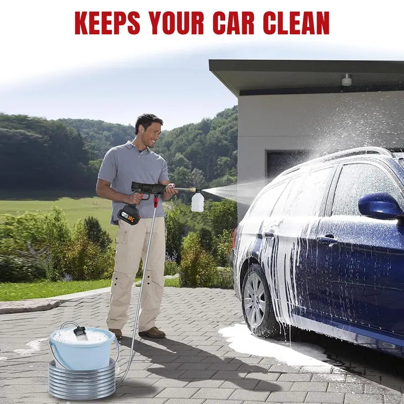 Portable Cordless Car Wash Spray Gun High Pressure Car Wash Jet Spray Head, Electric Cordless High Pressure Washer