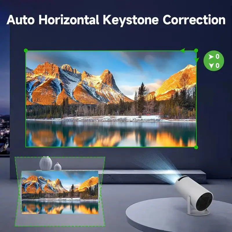 Smart Portable Outdoor 4K Projector with WlFl 6&Bluetooth 5.0, Projector for Home and Outdoor UseHome Cinema Birthday Gift