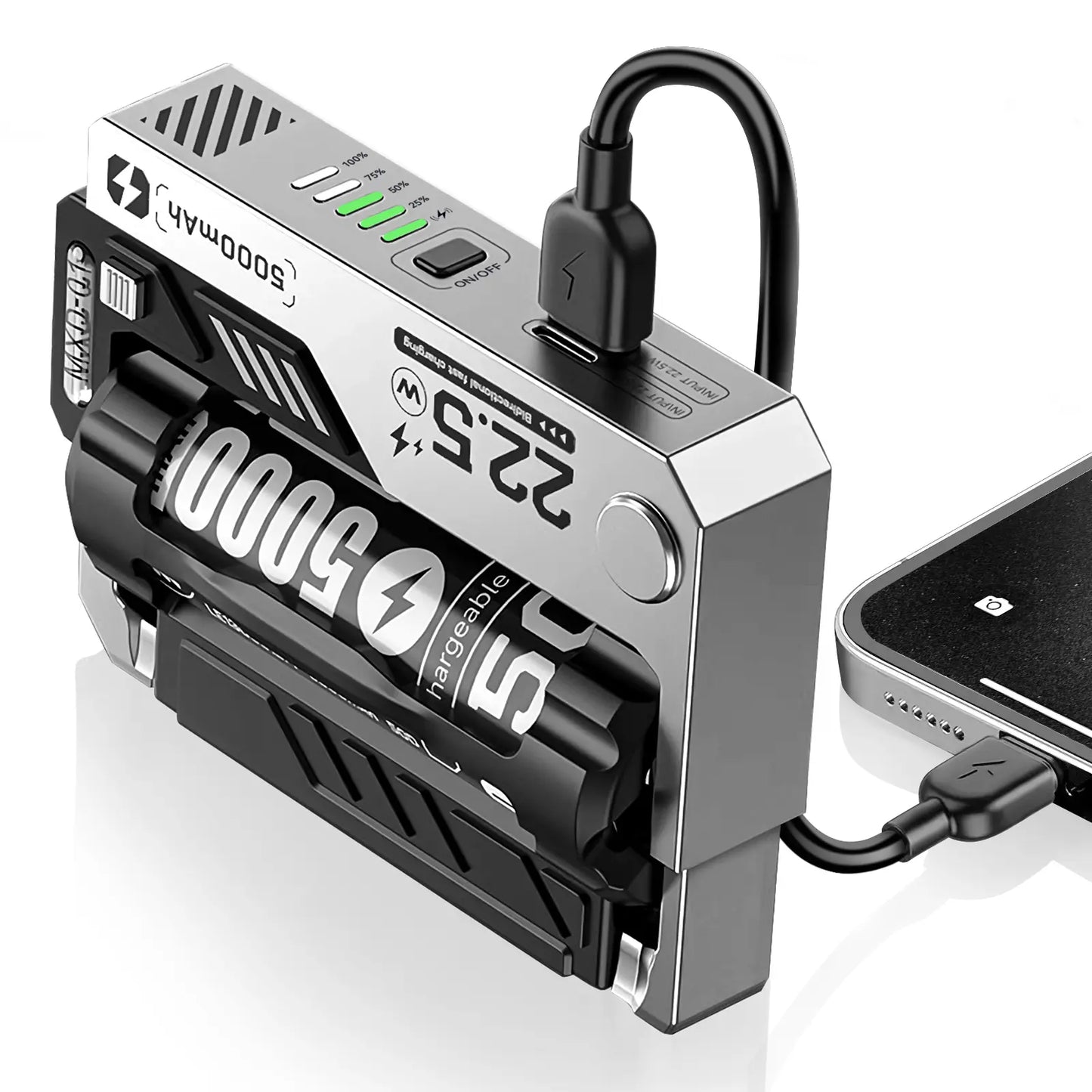 C+L Bidirectional Reverse Charging for Smartphones and Phones - Efficient Charging Method with 5000mAh Power Bank