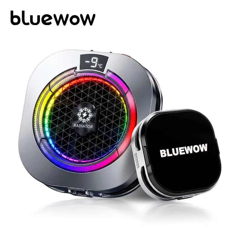 BlueWow TH16 Pro Max Portable USB Phone Cooler - 5 Modes, Stepless Level Adjustment, Vibrant RGB Lighting, Magnetic & Clip-On Design, Charging Gaming Accessory, Gift Box for Mobile PUBG, CODM