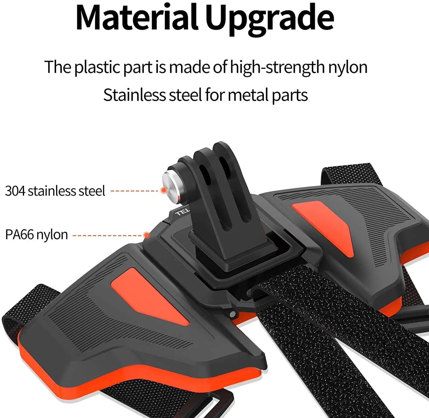 Motorcycle Helmet Chin Mount Strap Clamp for 360 Action Cameras, GoPro Hero 13/12/11/10/9/8, DJI Osmo Action 5/4/3 Pocket 3, Insta360 X5/X4/X3/ACE/GO 3, Akaso – Perfect for Dirt Bike, Motorcycle, Cycling, Motovlog, Adventure Vlogging