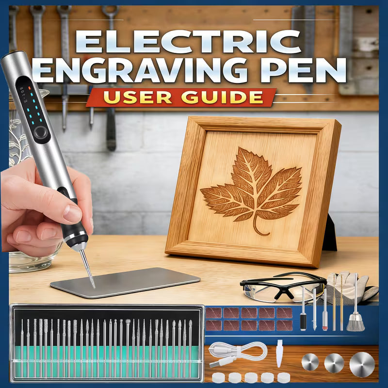 Cordless Electric Rotary Engraving Pen – USB‑C Rechargeable, 3‑Speed Adjustable, Multi‑Use for Sanding, Polishing, Drilling – Complete Accessory Kit for Jewelry, Jade & DIY Crafts