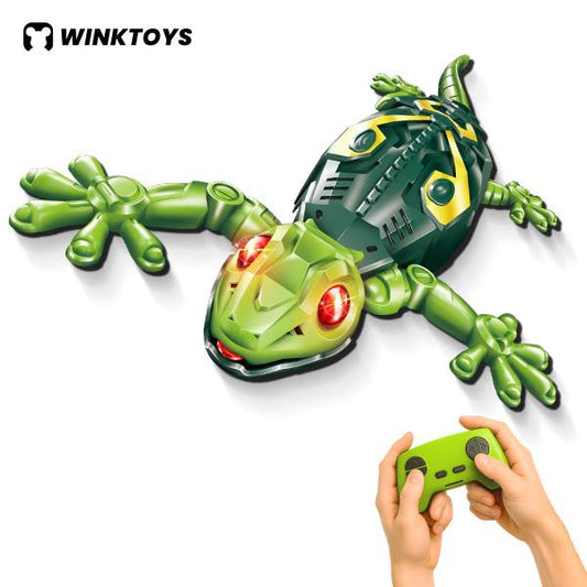 Wall Crawler Gecko, Winktoys Remote Control Toy, Electric Lizard Toy with LED Glowing Eyes, 360° Spin, Animal Toy, Fun Indoor Toy, Gift Idea, Party Toy, Cool Gifts, Family Fun