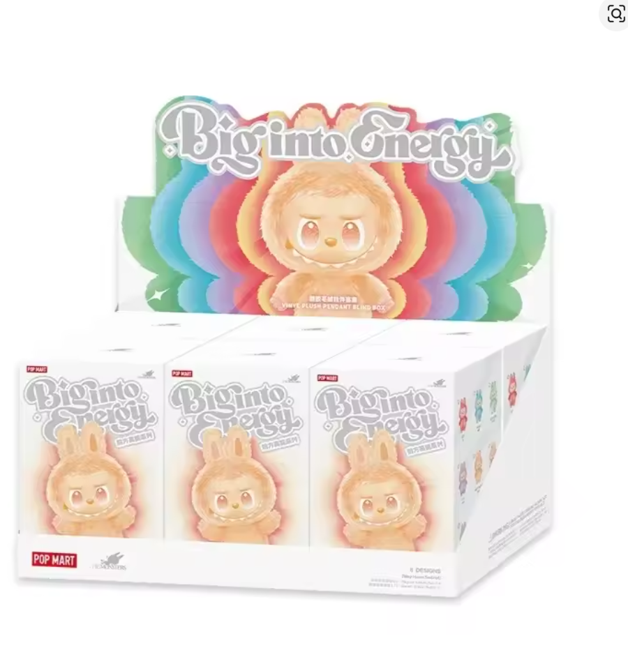 （Get 2 blind boxes upon purchase）POP MART Labubu THE MONSTERS Big into Energy Series-Vinyl Plush Pendant Mystery Box Guess Bag Toys Doll Cute Anime Figure