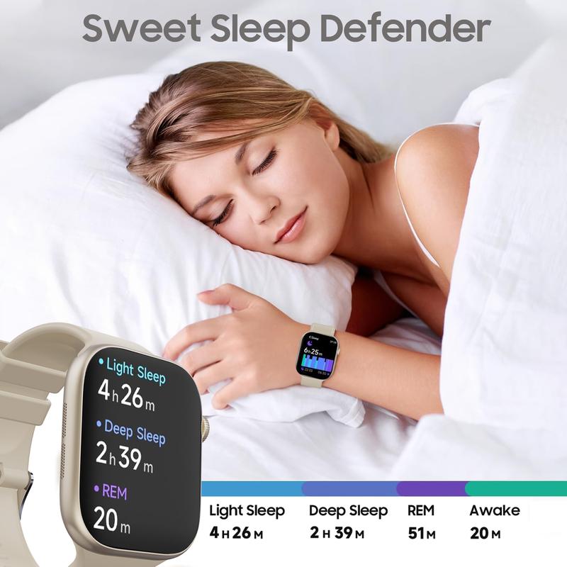 New 2.04" Fashion Touch Screen Smart Watch, Multifunctional Men Women's Smartwatch with Call Function, Fall Activity Tracker
