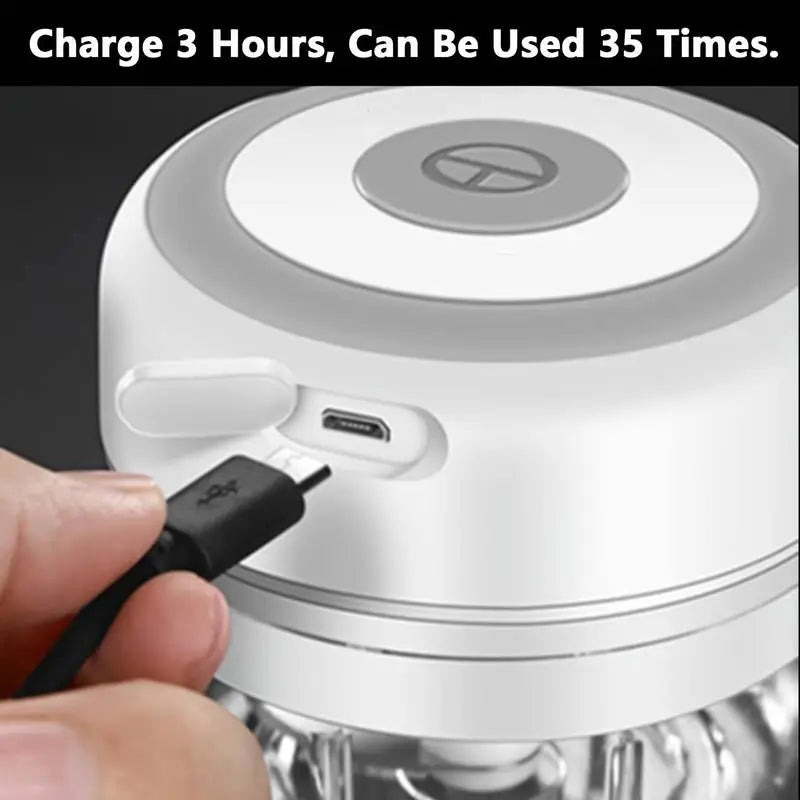 Portable Electric Garlic Mincer and Vegetable Grinder, Portable Veggie Chopper, 250ML USB Rechargeable Food Processor, Multifunctional Food Chopper, Garlic Crusher, 1200 Rpm Motor, Home Travel Small Design image 8