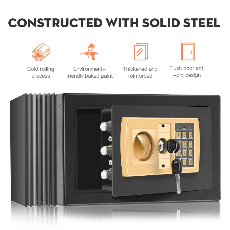 Electronic password Security Box， college dorm saferroomhome ，safe,storage,box office savings, anti-theft safes Mechanical safe box for money key lockbox safebox