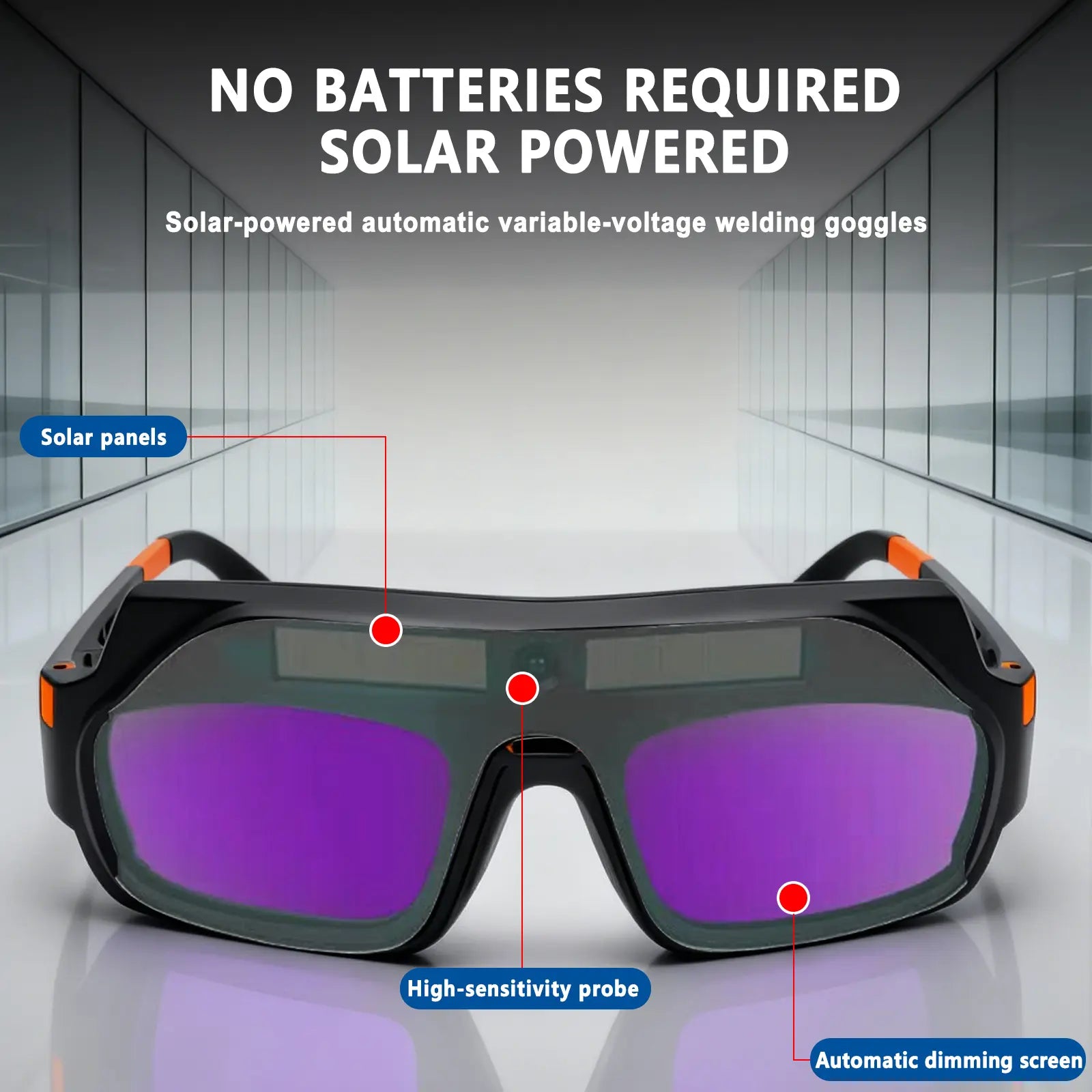 FIRMOAK Auto-Darkening Welding Goggles | UV/IR Protection & 1/25000s Reaction - TIG/MIG/ARC Helmet with Clear Lens, Welding Accessories, Tig/Mig/Arc Helmets image 5