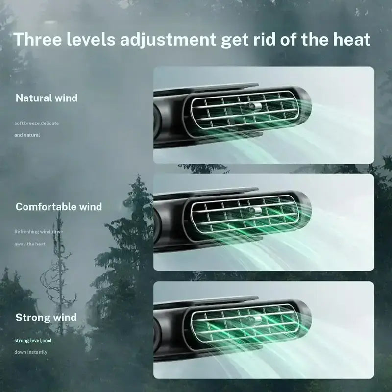 【Summer Survivals】 Car Seat Fan USB-Plug-in Dual Turbo High Wind Power Car Interior Rear Pillow Car Fan with Independent Switch & Adjustable Air Outlet for Personalized Comfort,summerwins stuff, Fan for Car Back Seat