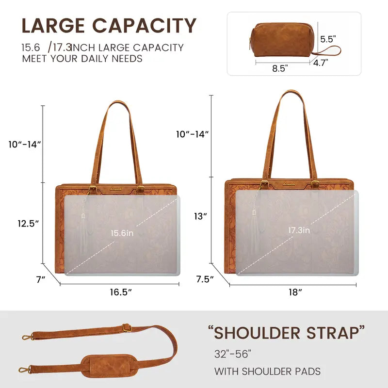 25new Canvas Laptop Tote Bag ches for Women with Clutch Purse, Lightweight Tote Bag with 2 Cup Holder, Purses for Women, Computer bag for Work, Office, Casual