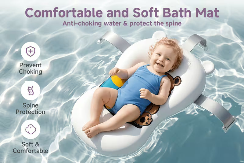 3‑Fold Smart Temperature‑Sensing Baby Bathtub, Home Use Newborn Bath Tub, Sit & Lie Supported, Collapsible Infant Shower Tub for Baby Bathing