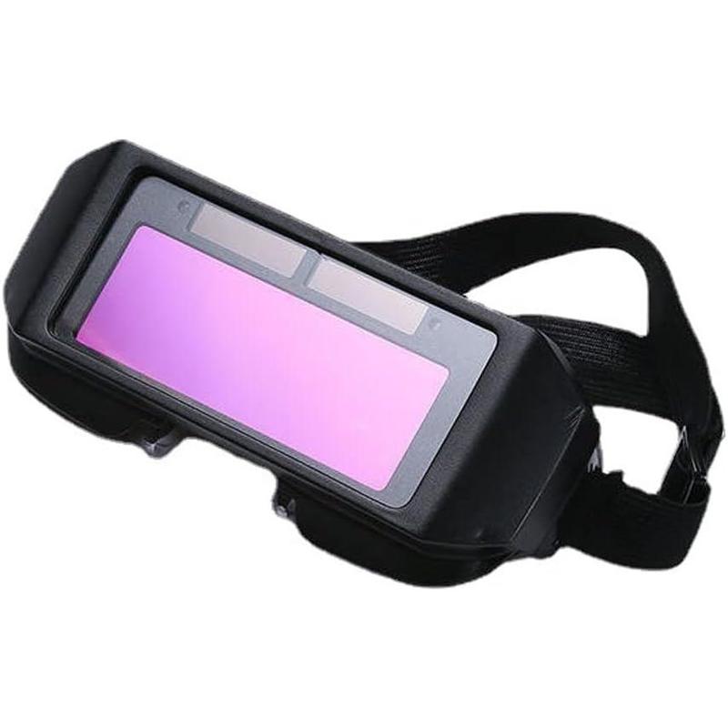 1PCS set of welding safety goggles with solar automatic dimming, equipped with 5 protective lenses