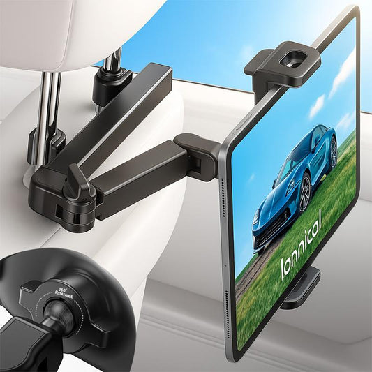 Lamicall Fall Travel Essential for Moms – Car Headrest Tablet Holder, 3-in-1 Adjustable Extension Arm Mount for Back Seat, Fits 4.7-11" Tablets like iPad, Galaxy, Fire HD, Perfect for Kids Road Trips – Black #TikTokShopfalldealsforyou