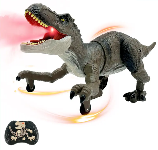 Remote Control Dinosaur Animal Toy, Spinosaurus and T-rex, swift movement & water spray, gift for boys