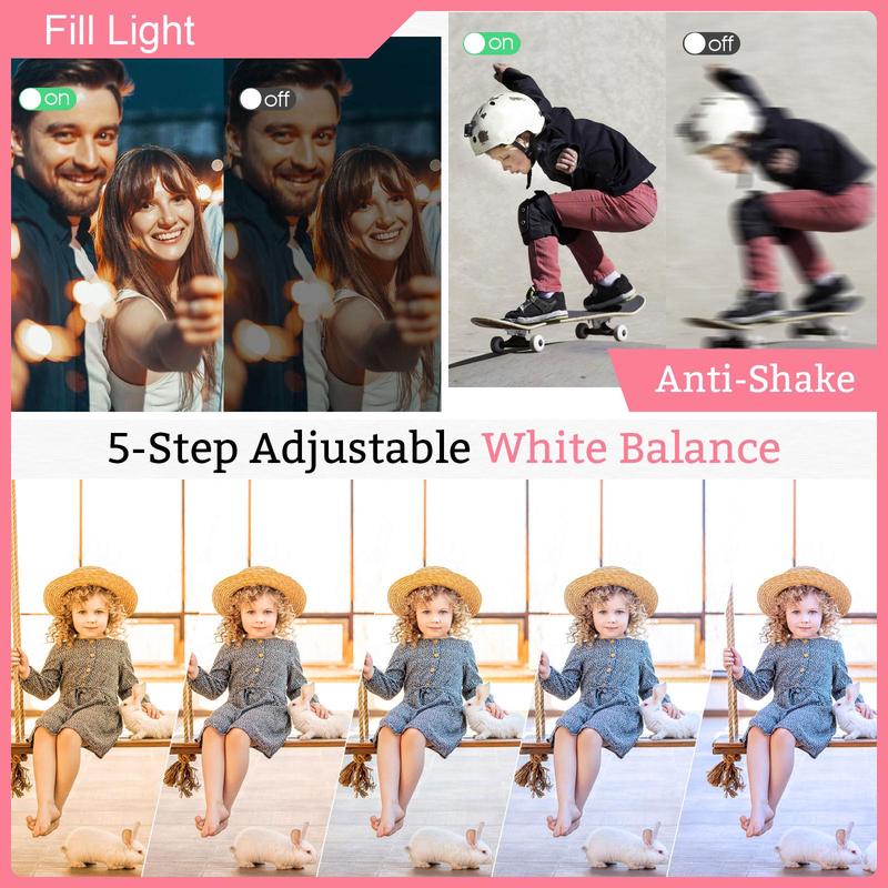 Digital Camera, 1080P & 44MP High Definition Camera, 32G Memory Card, 16X Digital Zoom, Durable Compact & Portable Digital Camera Photos For Teens & Beginners, Gift Camera auto-focus + 32GB memory card