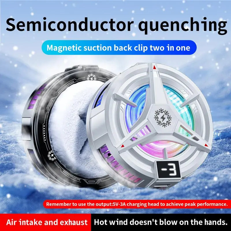 Fighter Appearance Phone Cooler, Magnetic Suction Phone Cooling Device, Efficient Endurance Phone Cooler for Multiple Scenes, USB