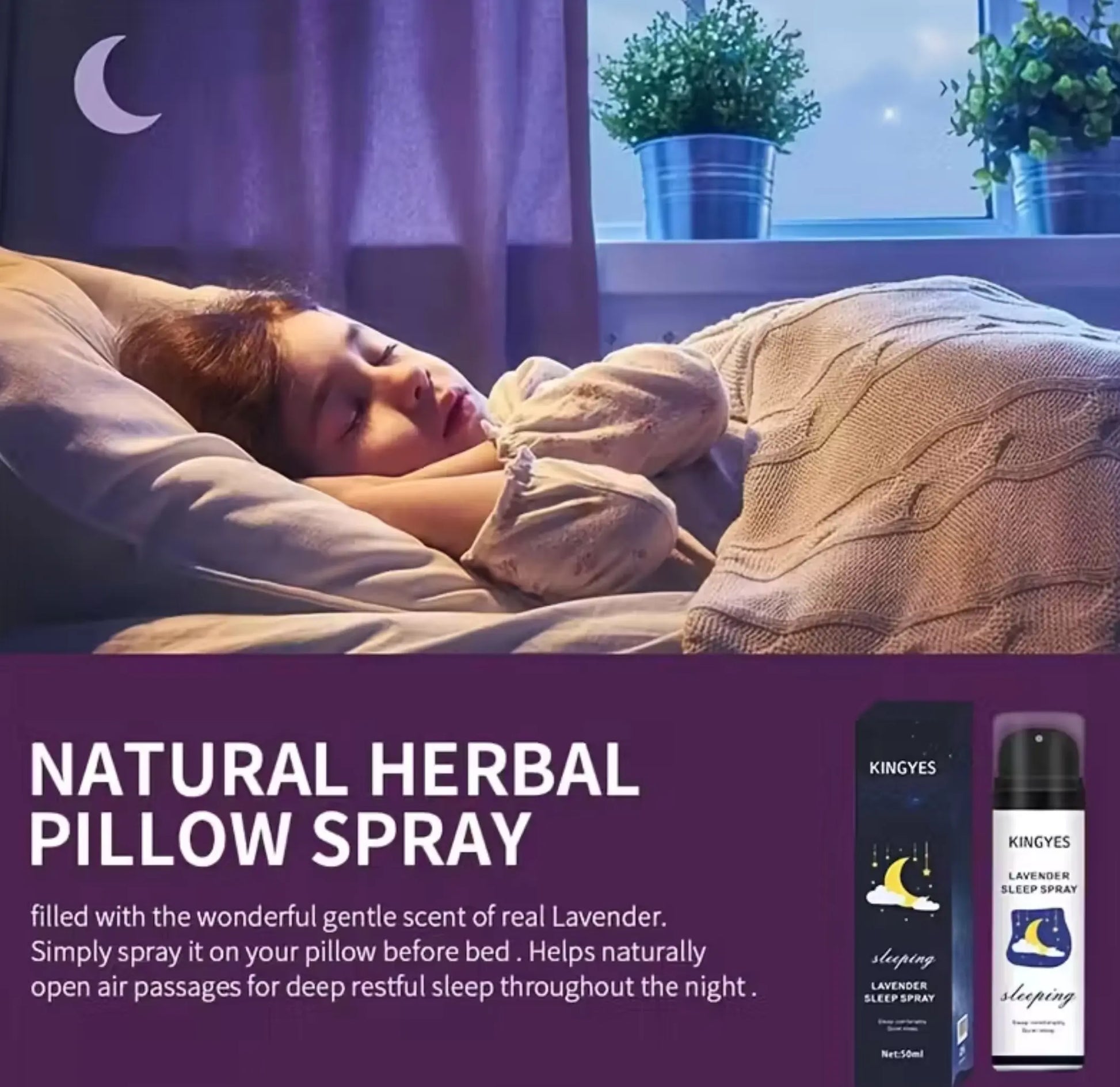 1 bottle of melatonin sleep spray (50ml) — Lavender nighttime repair formula — Natural sleep aid. Party, holiday, or birthday gift. image 6