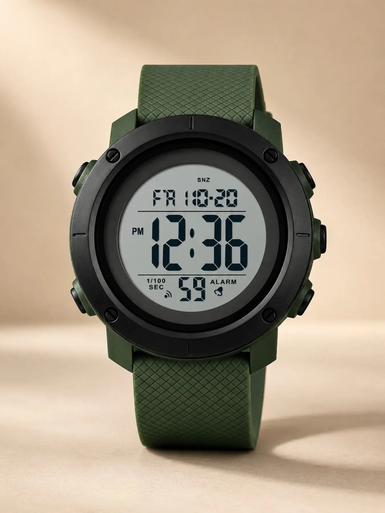 Skmei Full Digital Display Watch, Casual Style Multi-Function PU Band Watch, 50m Waterproof, Quartz Movement, Digital Multifunctional Watch, All Seasons Use image 5