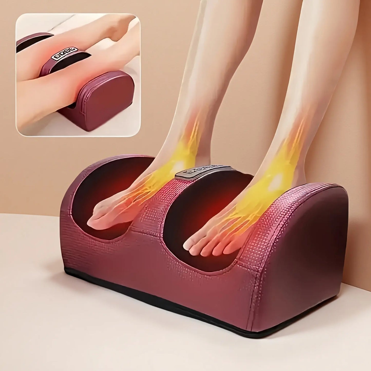 Personal massager, foot massager, foot massager, heated foot massager - Father's Day gift, Mother's Day gift, black and red image 4