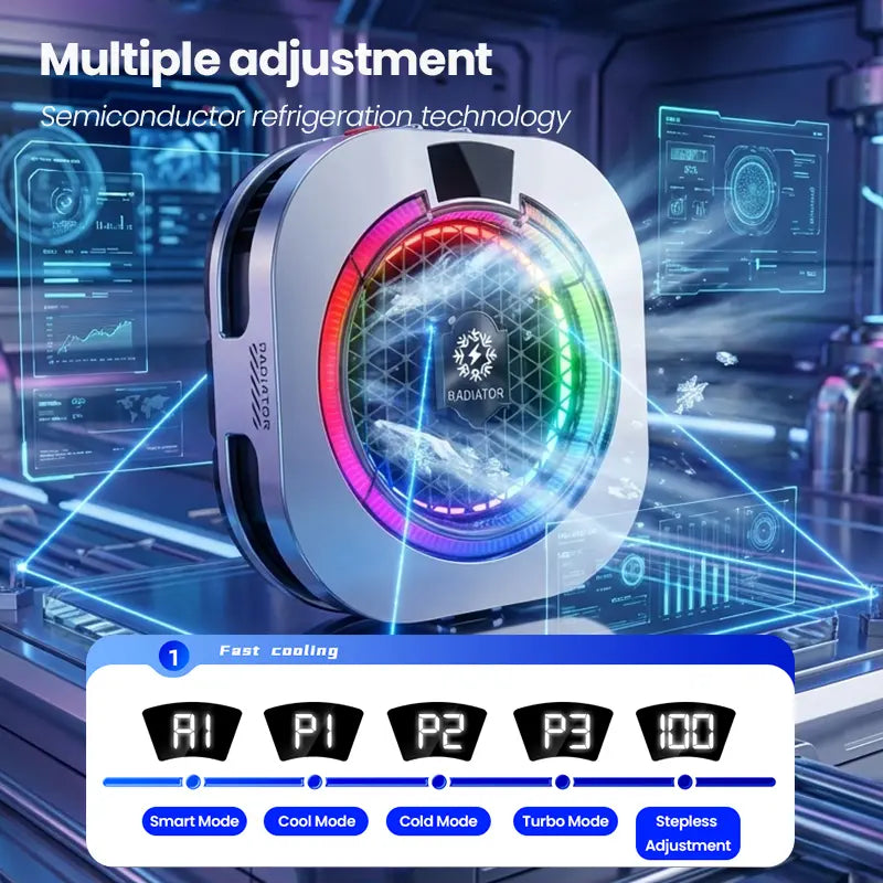 BlueWow TH16 Pro Max Portable USB Phone Cooler - 5 Modes, Stepless Level Adjustment, Vibrant RGB Lighting, Magnetic & Clip-On Design, Charging Gaming Accessory, Gift Box for Mobile PUBG, CODM image 6