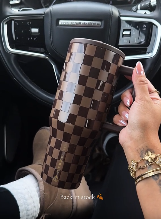 25new Traveler | Leak-Proof Insulated Tumbler with Flip Straw & Cup Holder Fit Flasks Lid