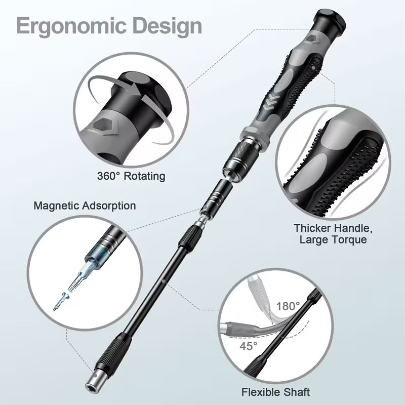 Cash on Delivery Tanzania Free Shipping Big Brand Guarantee 98% Positive 💻 117‑in‑1 Precision Screwdriver Set – Magnetic Repair Kit with Torx, Triangle & Multi‑Bits for Electronics Repair (PC, Laptop, iPhone, MacBook, Glasses, Tablet)