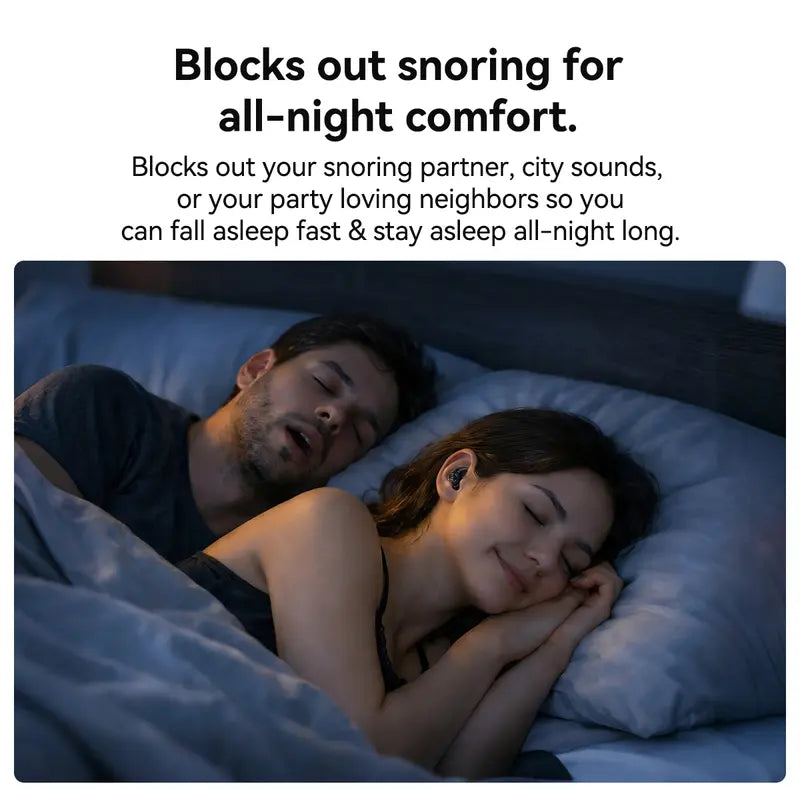 NE76 Bluetooth Wireless Earbuds Sleep Earphones,Bluetooth 6.0,Noise-Canceling Earphones.Improves sleep quality,Zero pressure on the ears when sleeping on your side,Invisible flat-head earphones,Suitable for travel and side sleepers