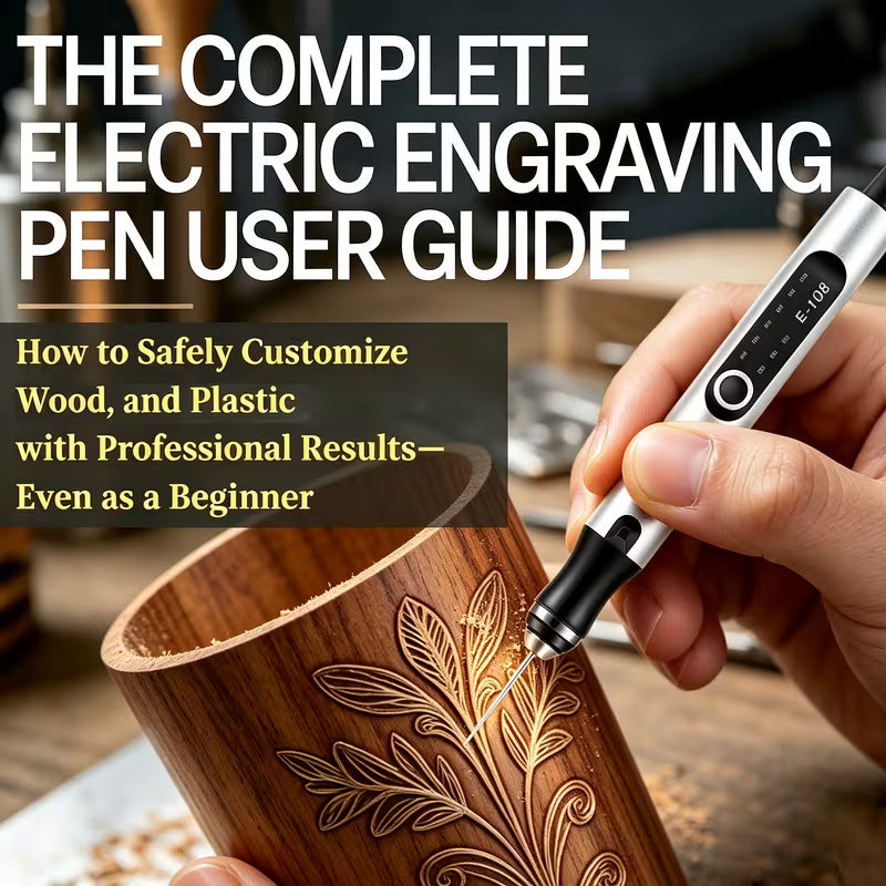 Cordless Electric Rotary Engraving Pen – USB‑C Rechargeable, 3‑Speed Adjustable, Multi‑Use for Sanding, Polishing, Drilling – Complete Accessory Kit for Jewelry, Jade & DIY Crafts
