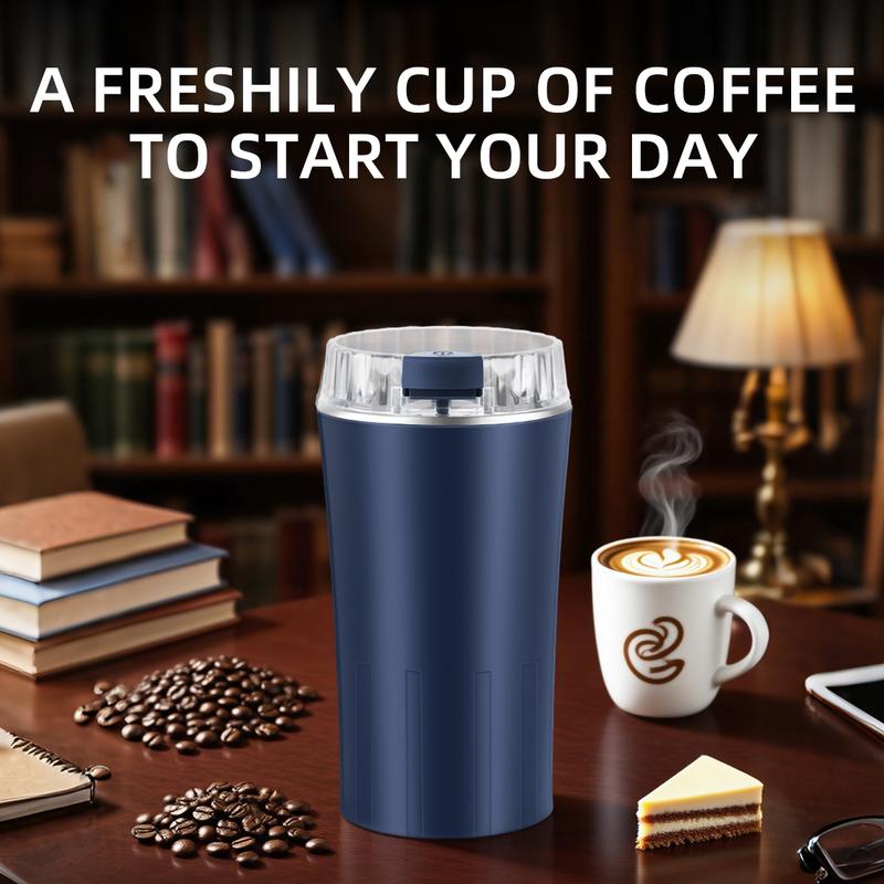Grind in Seconds! High-Power 300W Electric Coffee Bean Grinder for Nuts, Grains, Spices | Fast & Food-Grade | Stainless Steel Mill | Compact & Easy to Use | A Must-Have Tool for Morning Brew & Healthy Meal Prep | Great Gift Idea!