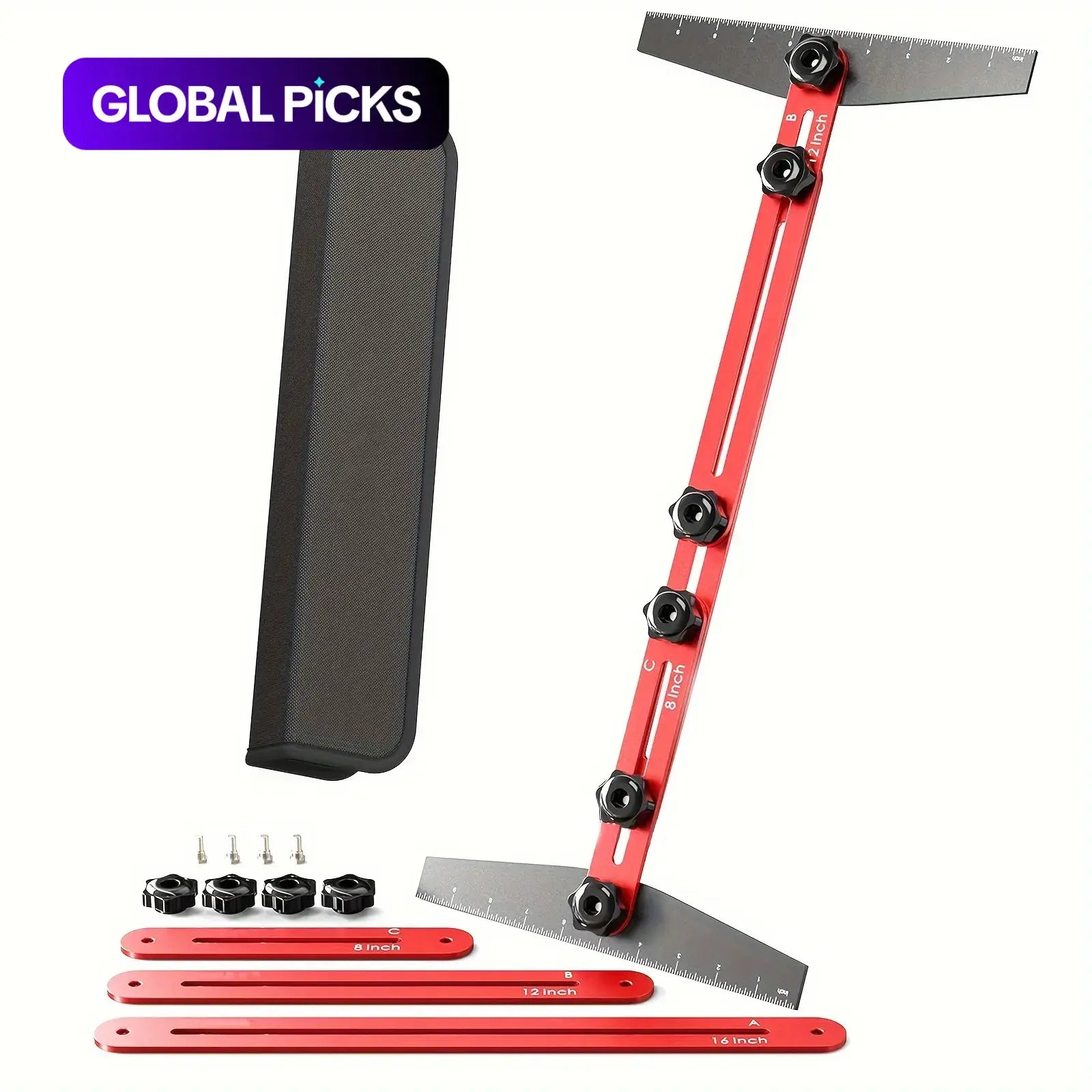 Adjustable Stair Tread Template Tool, Retractable Stair Gauge and Shelf Layout Measuring Jig #GLOBAL PICKS