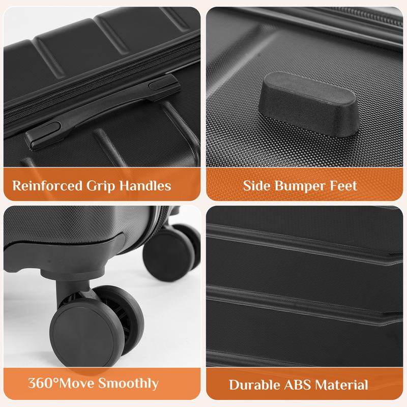 Luggage 20''/24''/28''Luggage, Hard Shell ABS Suitcase with Double Spinner Wheels, Lightweight Expandable Rolling Luggage with TSA Lock