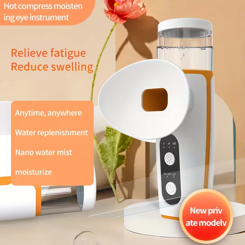 Rechargeable Hot & Cold Spray Eye Moisturizer – Portable Eye Humidifier Suitable for Indoor & Outdoor Use