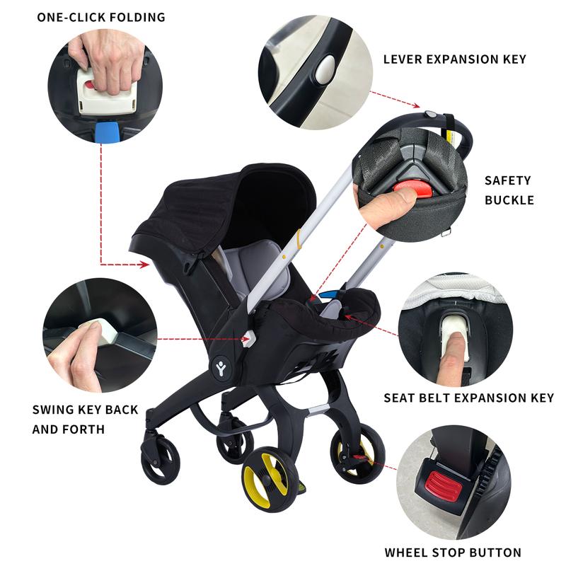 All In One Convertible Baby Stroller Without LatchBase -Toddler Stroller With Reversible Stroller Seat ;compact stroller carrinho de bebe affordable strollercompact stroller