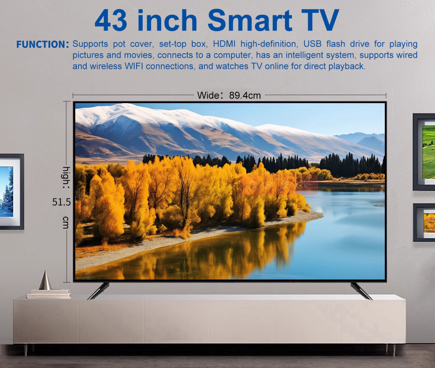 25New 43”  Frameless Android  Smart FHD LED TV