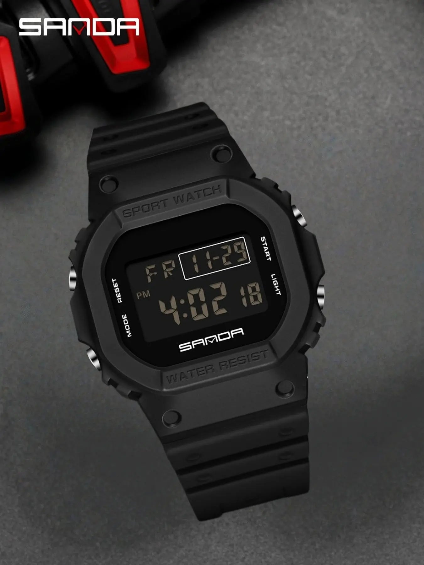 Men's Fashion Digital Watch, Casual Sporty Watch with Luminous Dial & Alarm Mode, Waterproof Outdoor Watch for Men with Box, Water Resistant Wristwatch, Fashion Wristwatches, Fashionable Waterproof Watch
